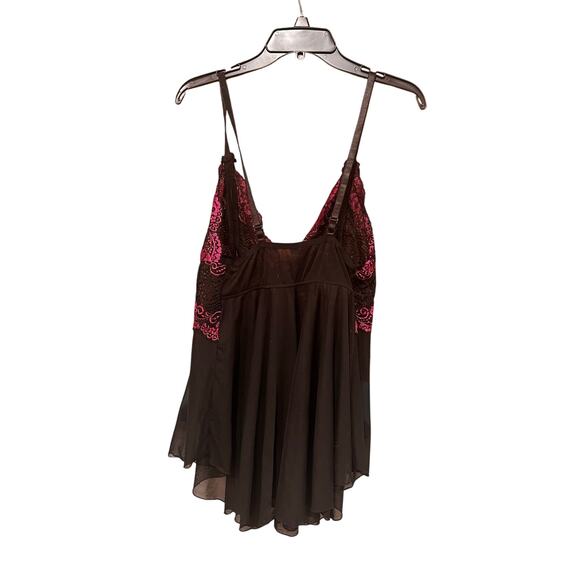 Pink and black lingerie top - Picture 2 of 2